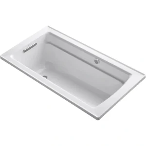 KOHLER Archer 60 in. Rectangular Drop-in Air Bath Bathtub in White