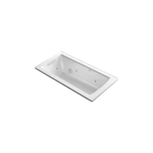 KOHLER Archer 60 in. Rectangular Drop-in Whirlpool Bathtub in White
