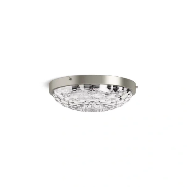 KOHLER Arendela 15 in. 3-Light Brushed Nickel Flush Mount