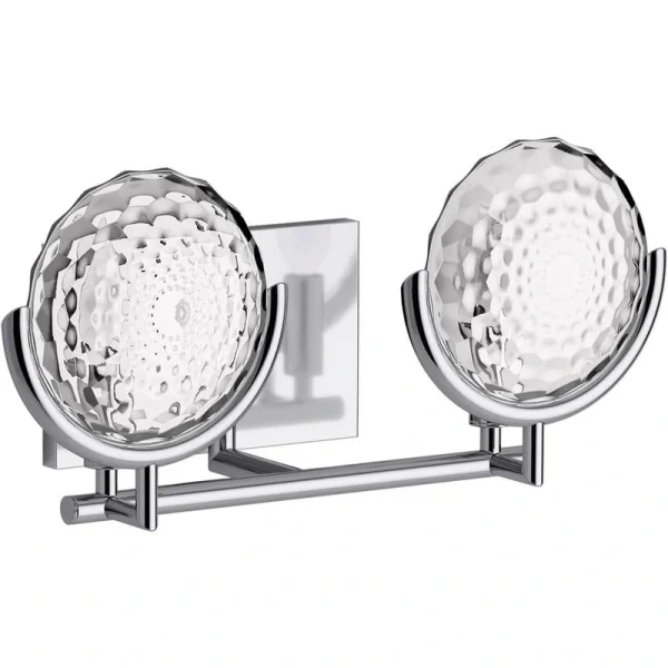 KOHLER Arendela 2-Light 17 in. W Polished Chrome Sconce