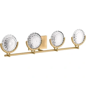 KOHLER Arendela 4-Light 37 in. W Brushed Moderne Brass Sconce