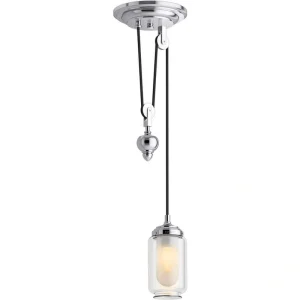 KOHLER Artifacts 1-Light Polished Chrome Adjustable Pendant with Shades