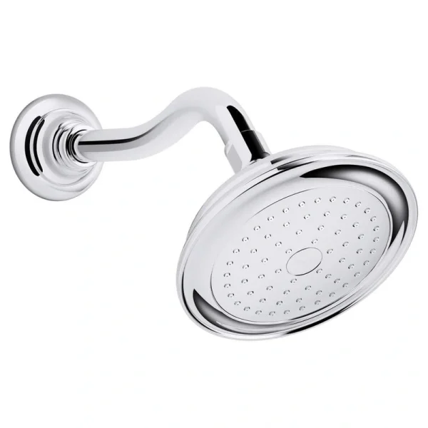 KOHLER Artifacts 1-Spray 6 in. Single Wall Mount Fixed Shower Head in Polished Chrome T726941254