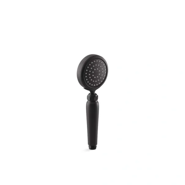 KOHLER Artifacts 1-Spray Patterns 1.75 GPM 3.625 in. Wall Mount Handheld Fixed Shower Head in Matte Black