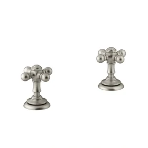 KOHLER Artifacts 2-Handle Deck-Mount Brass Bathroom Sink Cross Handles Trim Kit in Vibrant Brushed Nickel