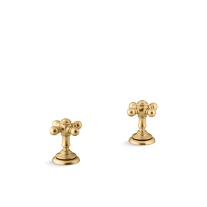 KOHLER Artifacts 2-Handle Deck-Mount Cross Handle Trim in Vibrant Brushed Moderne Brass