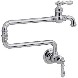 KOHLER Artifacts 2-Handle Wall Mounted Potfiller in Polished Chrome