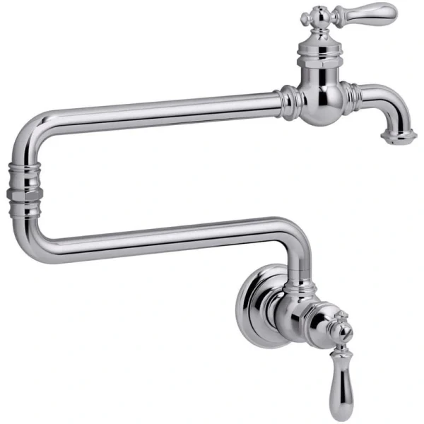 KOHLER Artifacts 2-Handle Wall Mounted Potfiller in Polished Chrome