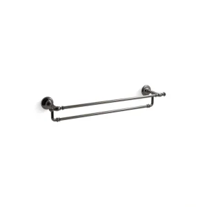 KOHLER Artifacts 24 in. Wall Mounted Double Towel Bar in Vibrant Titanium