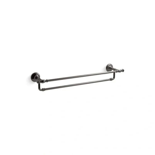 KOHLER Artifacts 24 in. Wall Mounted Double Towel Bar in Vibrant Titanium
