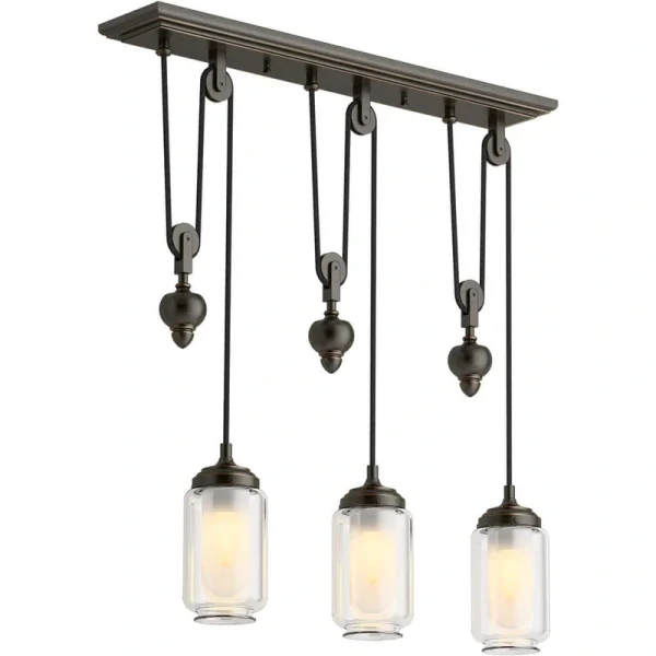 KOHLER Artifacts 3-Light Oil-Rubbed Bronze Chandelier T726938124