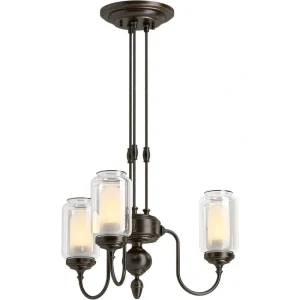 KOHLER Artifacts 3-Light Oil-Rubbed Bronze Chandelier T726938487