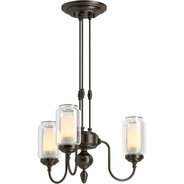 KOHLER Artifacts 3-Light Oil-Rubbed Bronze Chandelier T726938487