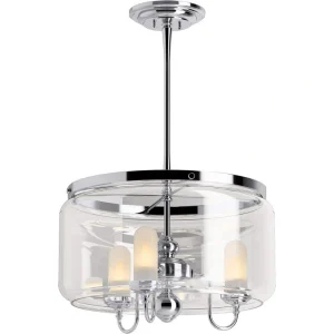 KOHLER Artifacts 3-Light Polished Chrome Chandelier