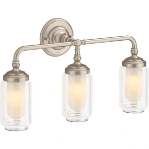 KOHLER Artifacts 3-Light Vibrant Brushed Bronze Wall Sconce