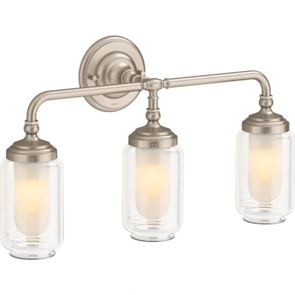 KOHLER Artifacts 3-Light Vibrant Brushed Bronze Wall Sconce