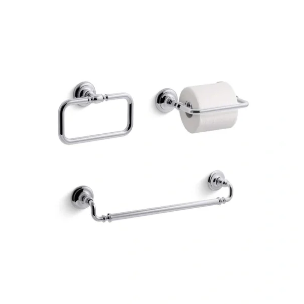 KOHLER Artifacts 3-Piece Bath Hardware Set in Polished Chrome