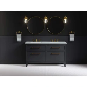 KOHLER Artifacts 60 in. W x 21.9 in. D x 34.5 in. H Bathroom Vanity Cabinet without Top in Slate Grey