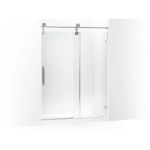 KOHLER Artifacts 80.875 in. H x 59.25 in. W Sliding Shower Door with 3/8 in. Thick Glass in Polished Chrome