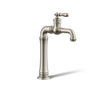 KOHLER Artifacts Gentleman’s Single-Hole Single-Handle Bathroom Faucet in Vibrant Brushed Nickel