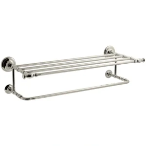 KOHLER Artifacts Hotelier Towel Rack in Vibrant Polished Nickel