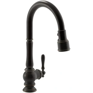 KOHLER Artifacts Single-Handle Touchless Pull-Down Sprayer Kitchen Faucet in Oil-Rubbed Bronze