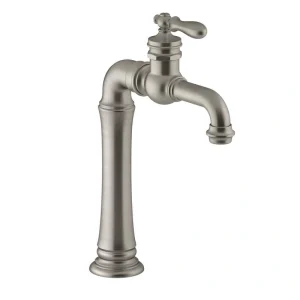 KOHLER Artifacts Single Hole Single-Handle Bathroom Faucet with Straight Lever Handle in Vibrant Brushed Nickel