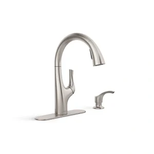 KOHLER Avi Single-Handle Pull Out Sprayer Kitchen Faucet in Vibrant Stainless