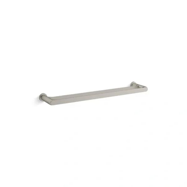 KOHLER AVID 24 in. wall mounted double towel bar in brushed nickel