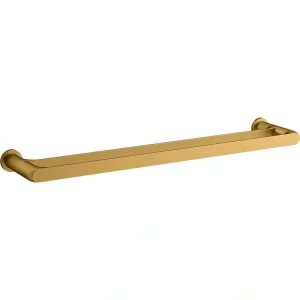 KOHLER Avid 24 in. Wall Mounted Double Towel Bar in Vibrant Brushed Moderne Brass