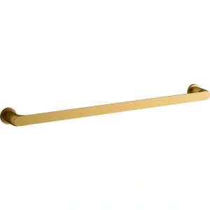 KOHLER Avid 24 in. Wall Mounted Single Towel Bar in Vibrant Brushed Moderne Brass