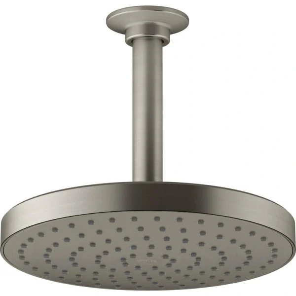 KOHLER Awaken 1-Spray 7.9 in. Single Wall Mount Fixed Shower Head in Vibrant Brushed Nickel