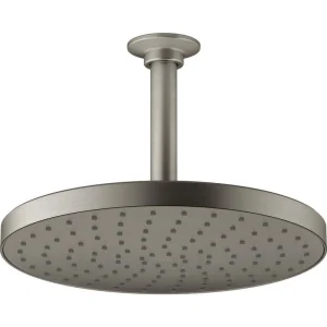 KOHLER Awaken 1-Spray Patterns 1.75 GPM 10 in. Ceiling Mount Fixed Shower Head in Vibrant Brushed Nickel