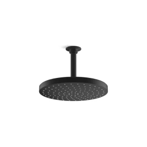 KOHLER Awaken 1-Spray Patterns 2.5 GPM 9.875 in. Ceiling Mount Fixed Shower Head in Matte Black