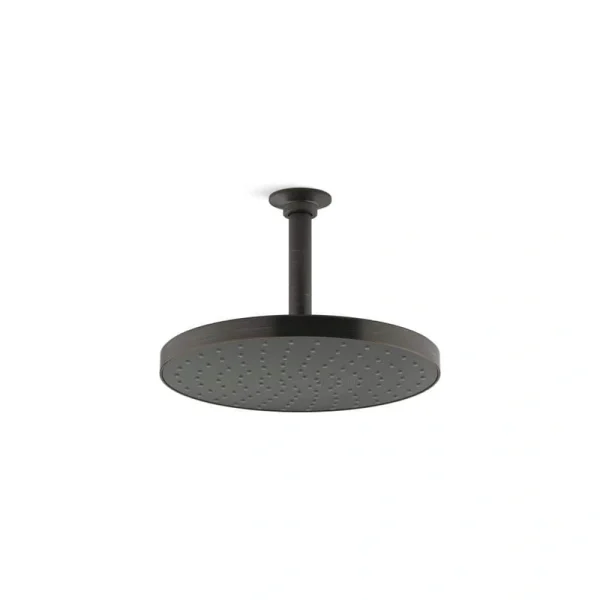 KOHLER Awaken 1-Spray Patterns 2.5 GPM 9.875 in. Ceiling Mount Fixed Shower Head in Oil-Rubbed Bronze