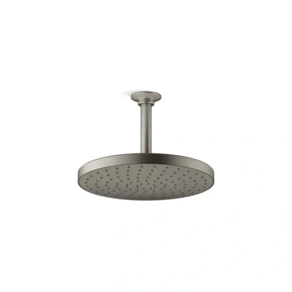 KOHLER Awaken 1-Spray Patterns 2.5 GPM 9.875 in. Ceiling Mount Fixed Shower Head in Vibrant Brushed Nickel