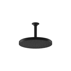 KOHLER Awaken 1-Spray Patterns with 1.75 GPM 9.88 in. Ceiling Mount Fixed Shower Head in Matte Black