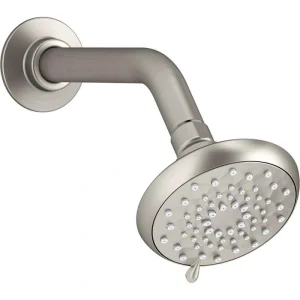 KOHLER Awaken 3-Spray Patterns 3.6 in. Wall Mount Fixed Shower Head in Vibrant Brushed Nickel