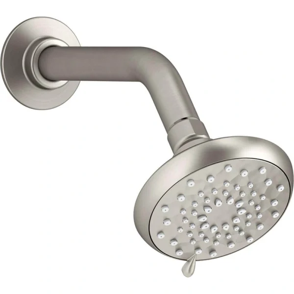 KOHLER Awaken 3-Spray Patterns 3.6 in. Wall Mount Fixed Shower Head in Vibrant Brushed Nickel