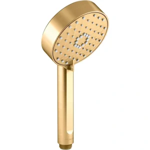 KOHLER Awaken 3-Spray Patterns with 1.75 GPM 4. 3125 in. Wall Mount Handheld Shower Head in Vibrant Brushed Moderne Brass