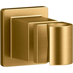 KOHLER Awaken Adjustable Wall Mount Bracket in Vibrant Brushed Moderne Brass