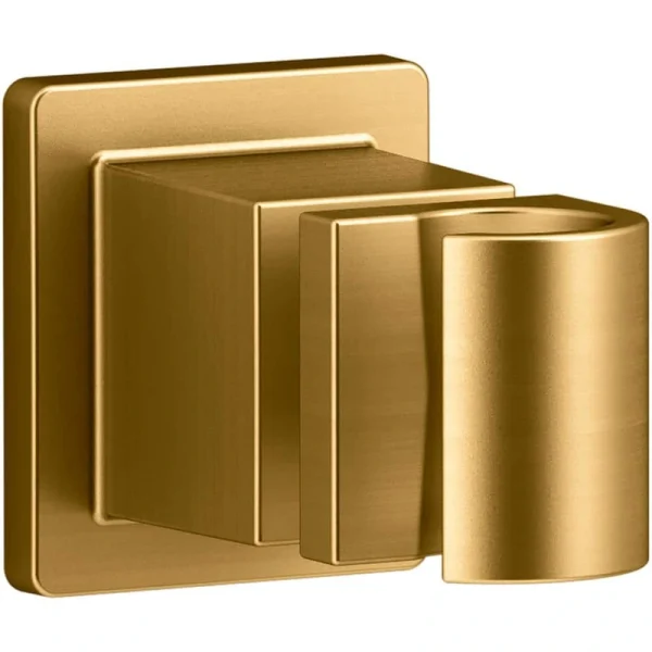 KOHLER Awaken Adjustable Wall Mount Bracket in Vibrant Brushed Moderne Brass