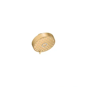 KOHLER Awaken G110 3-Spray Patterns 2.5 GPM 4.3125 in. Wall Mount Fixed Shower Head in Vibrant Brushed Moderne Brass