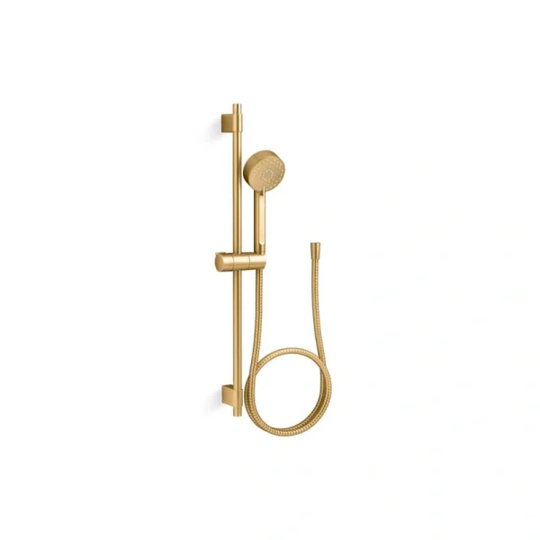 KOHLER Awaken G90 24 in. 4-Spray Wall Mount Handheld Shower Head 2.5 GPM Kit in Vibrant Brushed Moderne Brass