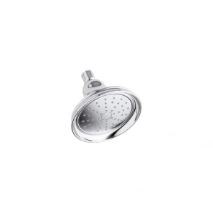KOHLER Bancroft 1-Spray 5.9 in. Single Wall Mount Fixed Shower Head in Polished Chrome