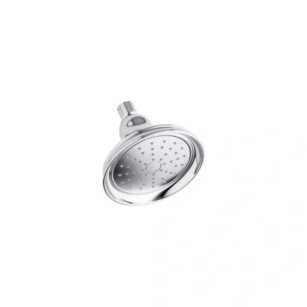 KOHLER Bancroft 1-Spray 5.9 in. Single Wall Mount Fixed Shower Head in Polished Chrome