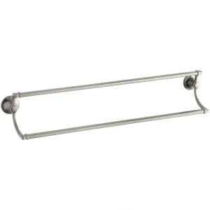KOHLER Bancroft 24 in. Double Towel Bar in Vibrant Brushed Nickel