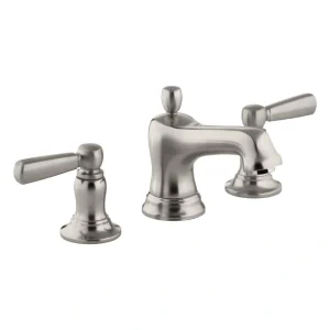 KOHLER Bancroft 8 in. Widespread 2-Handle Low-Arc Bathroom Faucet in Vibrant Brushed-Nickel