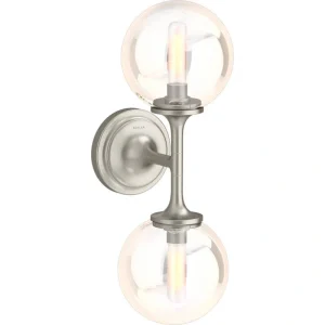 KOHLER Bellera 2-Light Brushed Nickel Wall Sconce