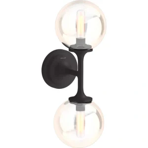 KOHLER Bellera 2-Light Matte Black Wall Sconce